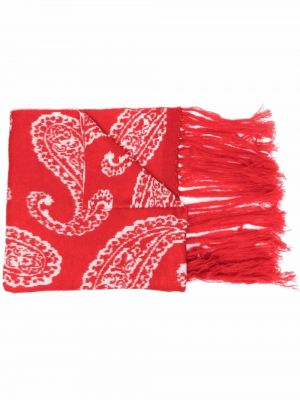 Bufanda de cachemir con estampado de cachemira 424 rojo