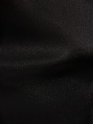 Svilena midi obleka Anine Bing črna