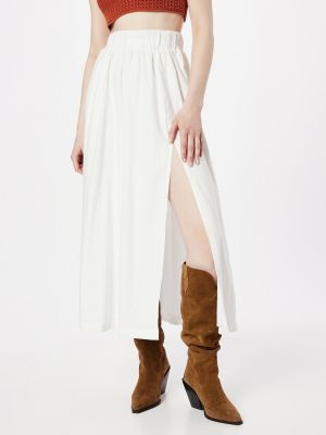 Maxi φούστα Abercrombie & Fitch λευκό