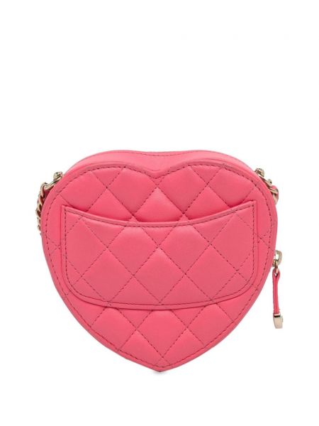 Taška přes rameno se srdcovým vzorem Chanel Pre-owned růžová