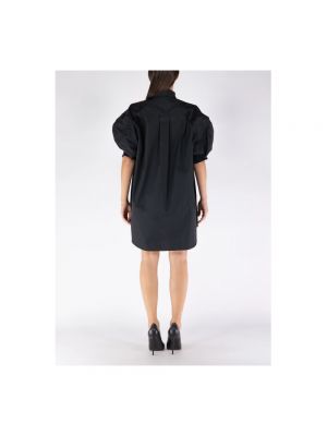 Vestido de nailon de algodón Sacai negro