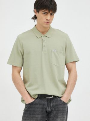 Памучна тениска с дълъг ръкав Wrangler зелено
