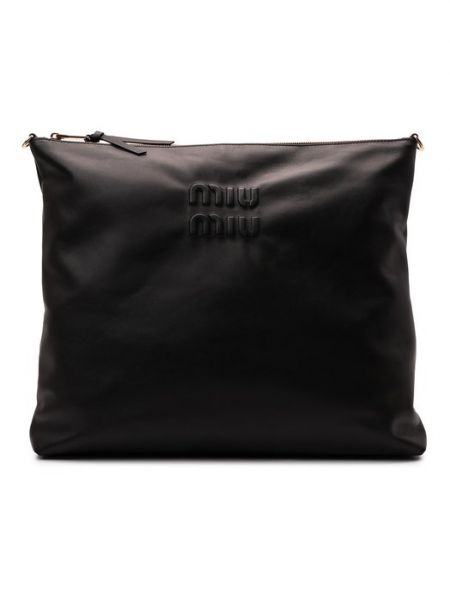 Черная сумка шоппер Miu Miu
