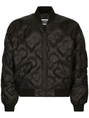 Stepēta bomber jaka Dolce & Gabbana melns