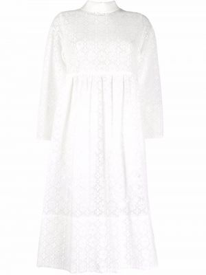 Mini vestido de flores de encaje Comme Des Garçons Tricot blanco