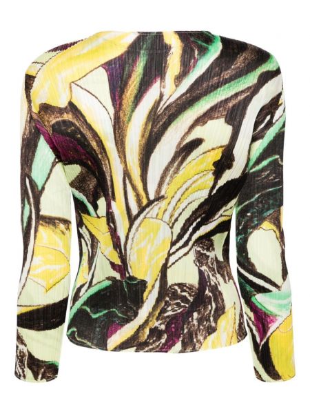 Bluzka z nadrukiem w abstrakcyjne wzory plisowana Pleats Please Issey Miyake
