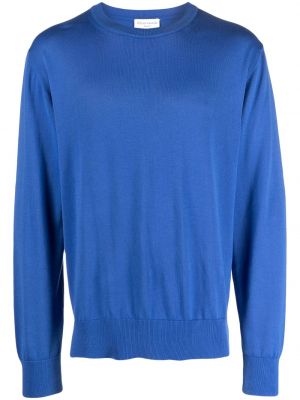 Sweter bawełniany Officine Generale niebieski