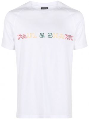 Camiseta con bordado Paul & Shark blanco
