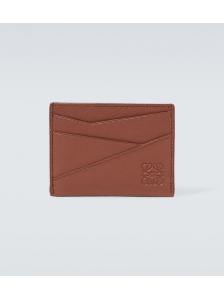 Portefeuille en cuir Loewe marron