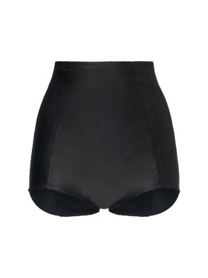 Satenske culotte hlače Dolce & Gabbana crna