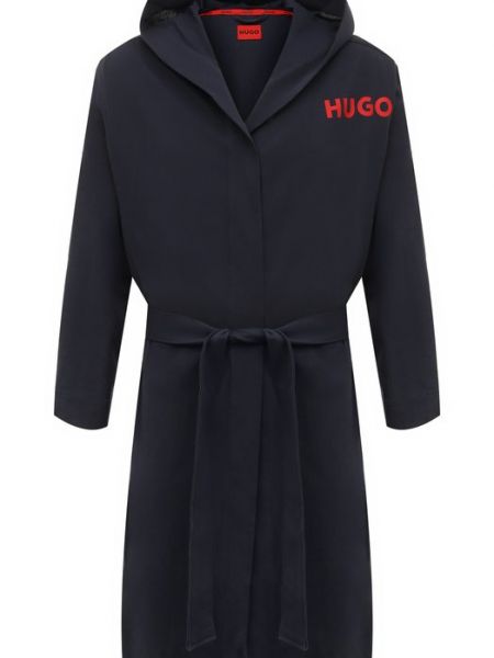 Хлопковый халат Hugo синий