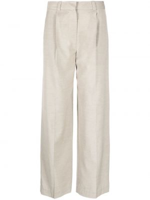 Pantalon taille haute plissé Low Classic beige