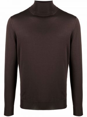 Džemper od merino vune Dell'oglio smeđa