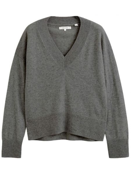 Плетен пуловер с v-образно деколте Chinti And Parker сиво