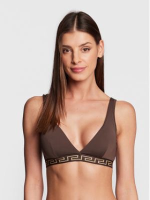 Versace Podprsenka Bralette Iconic Thick 1006390 Hnedá
