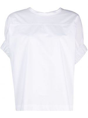 Kokvilnas t-krekls Nude balts