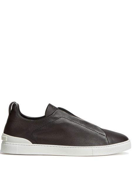 Leder sneaker Zegna braun