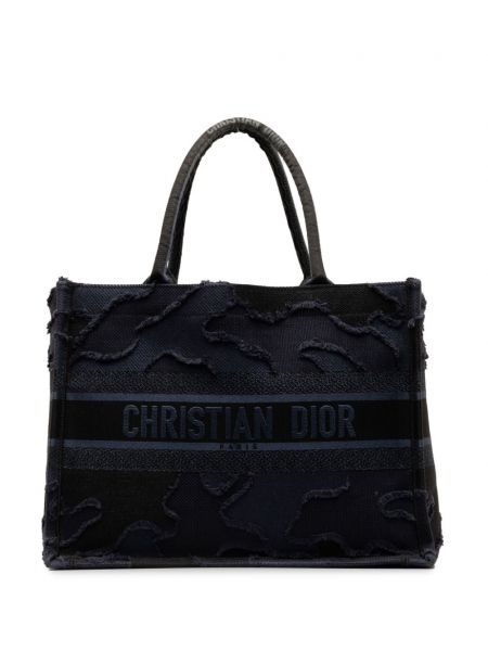 Geantă shopper cu model camuflaj Christian Dior Pre-owned albastru
