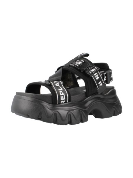 Sandale ohne absatz Replay schwarz