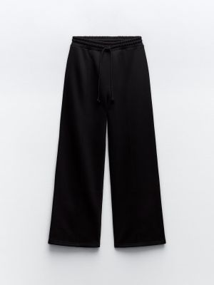 Широкие брюки Zara черные