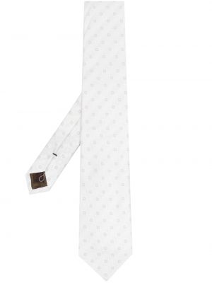 Jedwabny krawat Churchs biały