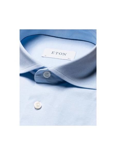 Camisa de algodón Eton azul