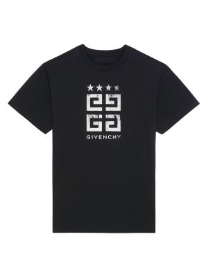 Хлопковая футболка со звездочками Givenchy черная
