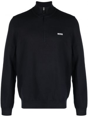 Kort sweatshirt Boss blå