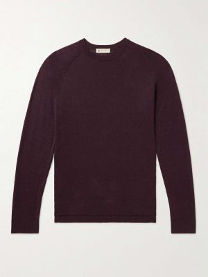 Шелковый льняной свитер Piacenza 1733 фиолетовый