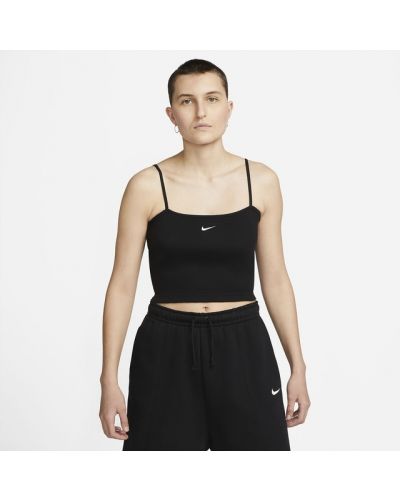 Camiseta ajustada sin mangas Nike negro