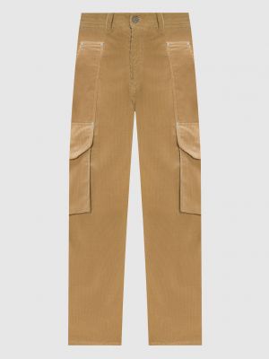 Вельветовые брюки карго Palm Angels коричневые