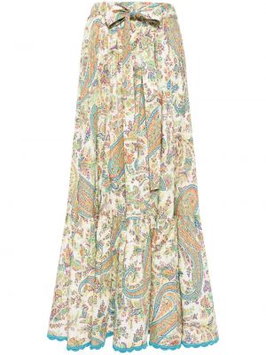 Bavlnená sukňa s potlačou s paisley vzorom Etro
