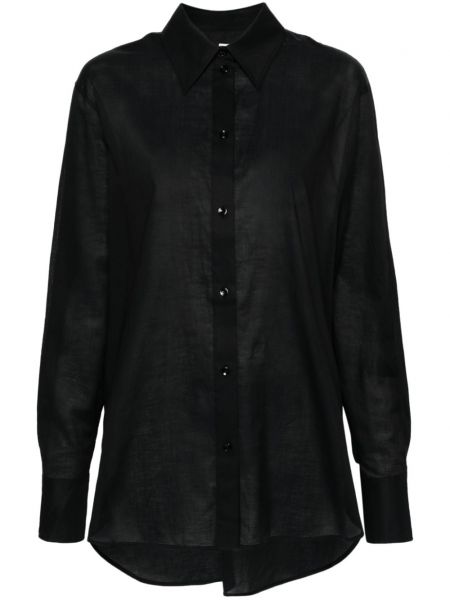 Дълга риза с копчета Toteme черно