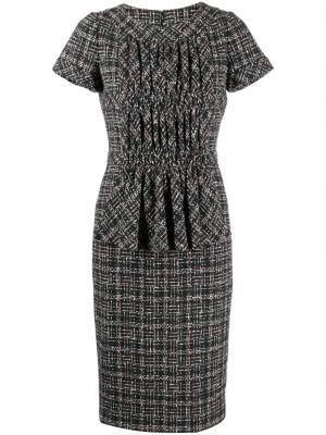Midi haljina od tvida Chanel Pre-owned siva