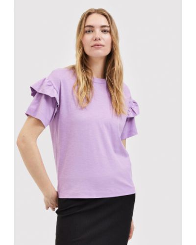 Tričko Selected Femme fialové