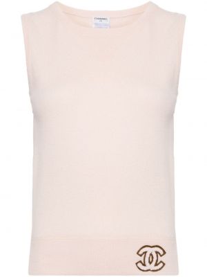 Kašmírová vesta Chanel Pre-owned růžová
