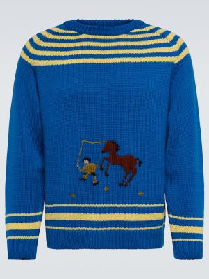 Vuneni džemper Bode plava
