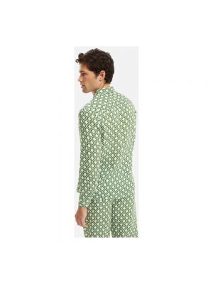 Camisa de lino con estampado Peninsula verde