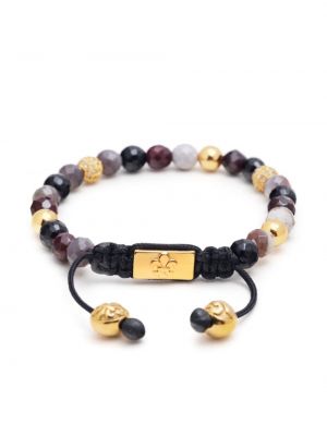 Granátový náramek s korálky Nialaya Jewelry zlatý