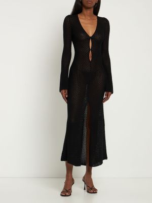Robe mi-longue en coton The Garment noir