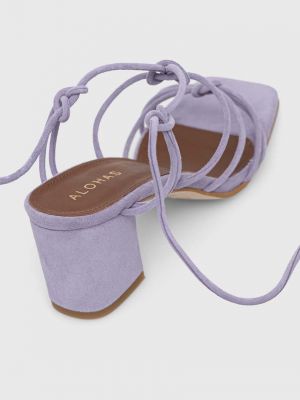 Semišové sandály Alohas fialové