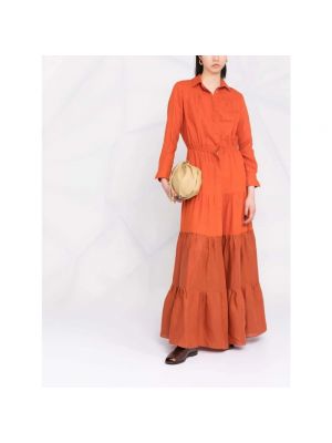 Sukienka długa Kiton pomarańczowa