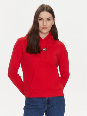 Bluza dresowa Tommy Jeans czerwona