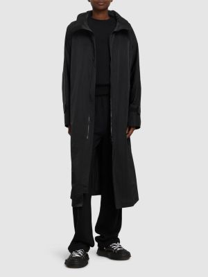 Cappotto con cappuccio Yohji Yamamoto nero