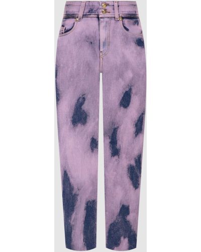 Джинси з ефектом тай-дай Versace Jeans Couture фіолетові