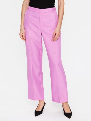 Меланжевые прямые брюки Saint Tropez фиолетовые