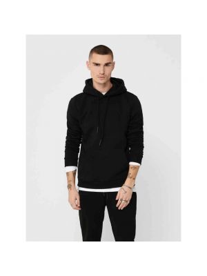 Sudadera con capucha Only & Sons negro