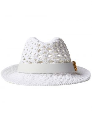 Плетена шапка Valentino Garavani бяло