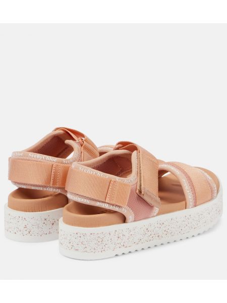 Sandale cu platformă plasă See By Chloe roz