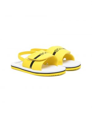 Slingback trykt sandaler med reim for jenter Boss Kidswear gul